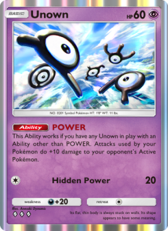 Unown - pokemon TCG Card