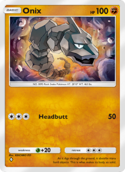 Onix - pokemon TCG Card