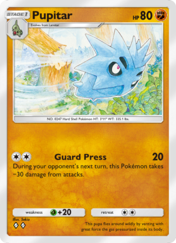 Pupitar - Pokémon TCG Card
