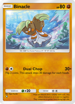 Binacle - pokemon TCG Card