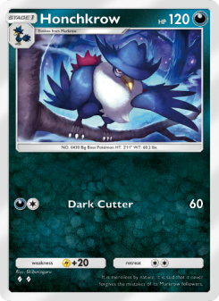 Honchkrow - pokemon TCG Card