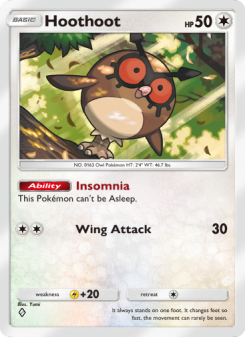 Hoothoot - pokemon TCG Card