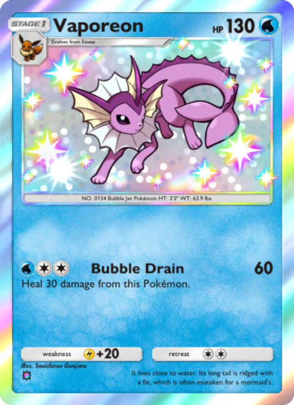 Vaporeon - Pokémon TCG Card