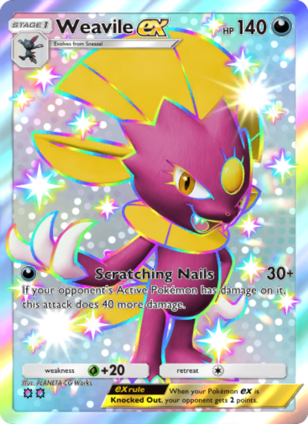 Weavile ex - Pokémon TCG Card