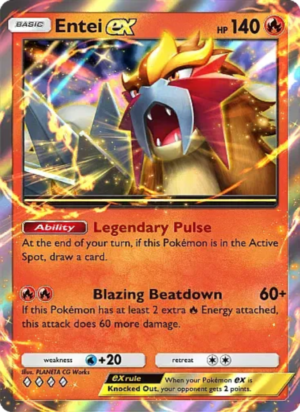 Entei ex - Pokémon TCG Card