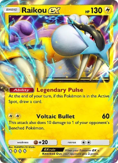 Raikou ex - pokemon TCG Card