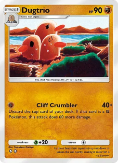 Dugtrio - pokemon TCG Card
