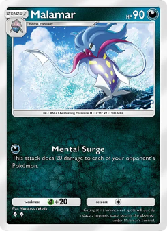 Malamar - pokemon TCG Card