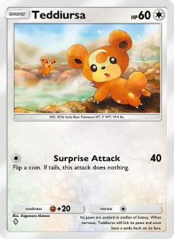 Teddiursa - pokemon TCG Card