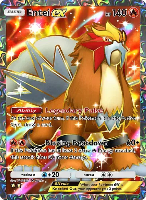 Entei ex - Pokémon TCG Card