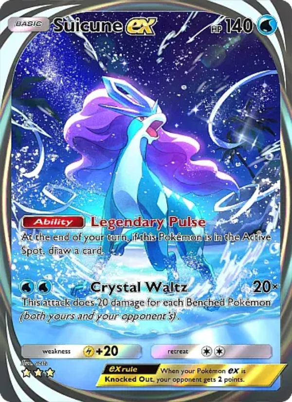 Suicune ex - Pokémon TCG Card