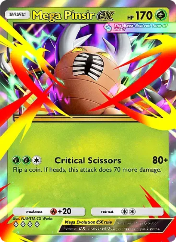 Mega Pinsir ex - Pokémon TCG Card