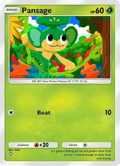 Pansage - pokemon TCG Card