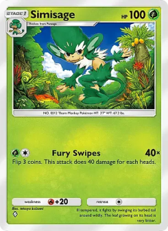 Simisage - pokemon TCG Card