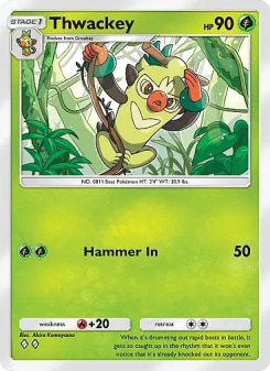 Thwackey - pokemon TCG Card