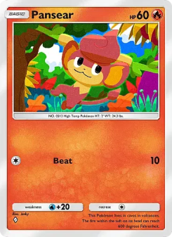 Pansear - pokemon TCG Card