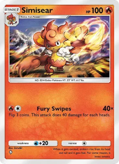 Simisear - pokemon TCG Card
