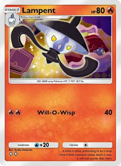 Lampent - pokemon TCG Card