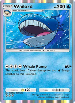 Wailord - pokemon TCG Card