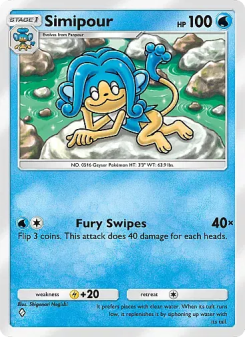 Simipour - pokemon TCG Card