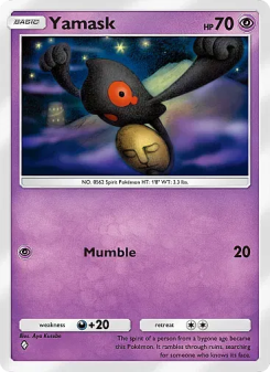 Yamask - pokemon TCG Card