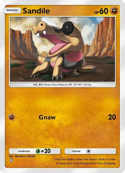 Sandile - pokemon TCG Card