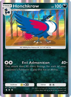 Honchkrow - pokemon TCG Card