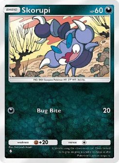 Skorupi - pokemon TCG Card
