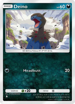 Deino - pokemon TCG Card