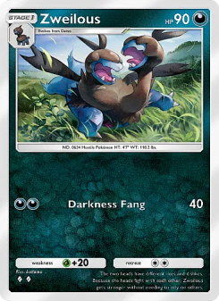 Zweilous - pokemon TCG Card