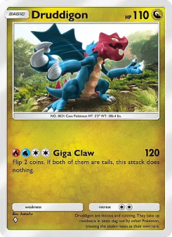 Druddigon - pokemon TCG Card