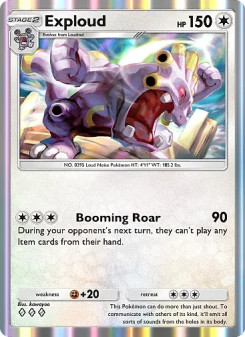 Exploud - pokemon TCG Card