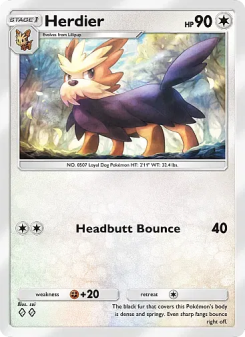 Herdier - pokemon TCG Card
