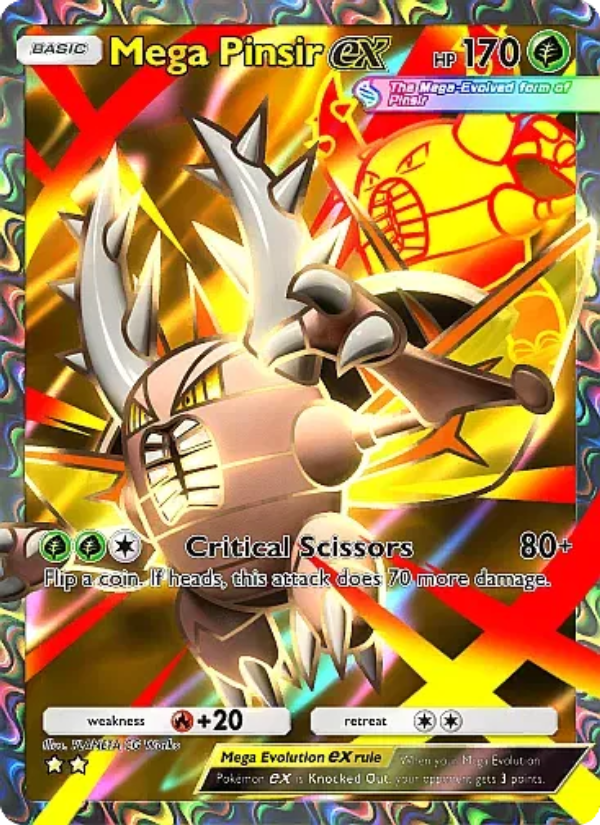 Mega Pinsir ex - Pokémon TCG Card