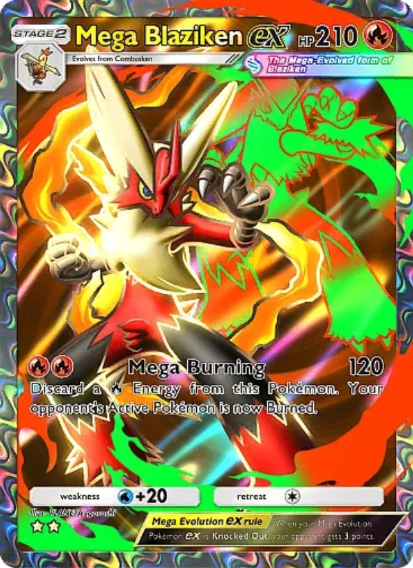 Mega Blaziken ex - Pokémon TCG Card