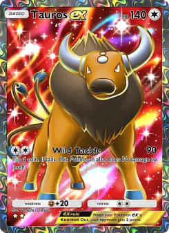 Tauros ex - pokemon TCG Card