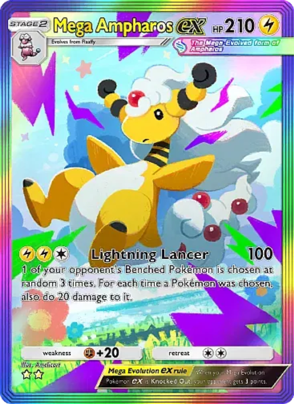 Mega Ampharos ex - Pokémon TCG Card