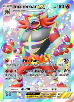 Incineroar ex - pokemon TCG Card