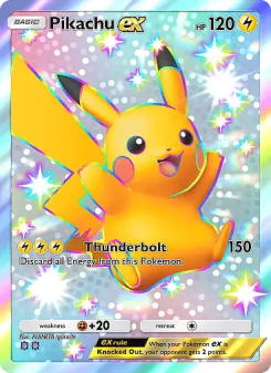 Pikachu ex - pokemon TCG Card