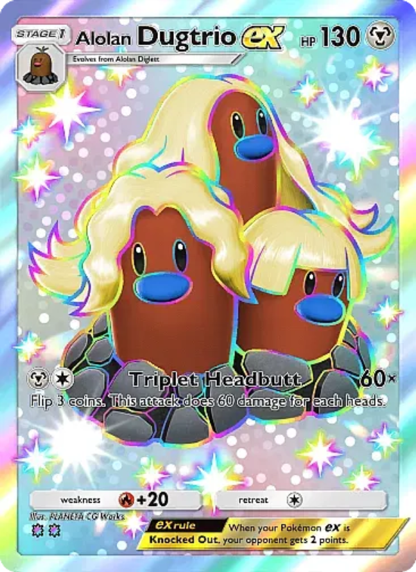 Alolan Dugtrio ex - Pokémon TCG Card