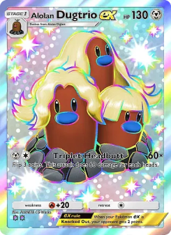 Alolan Dugtrio ex - pokemon TCG Card