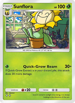 Sunflora - pokemon TCG Card