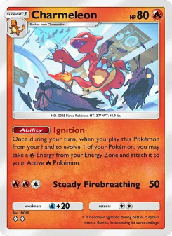Charmeleon - pokemon TCG Card