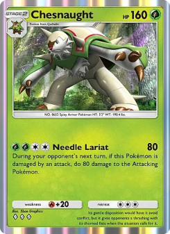 Chesnaught - pokemon TCG Card