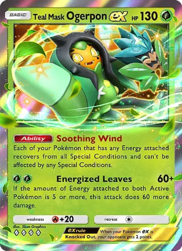Teal Mask Ogerpon ex - Pokémon TCG Card