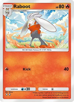 Raboot - pokemon TCG Card