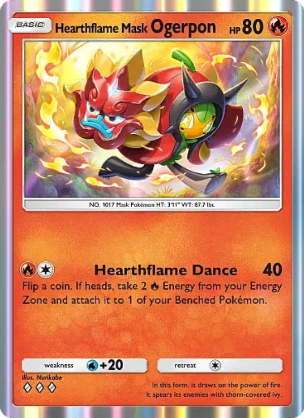 Hearthflame Mask Ogerpon - Pokémon TCG Card