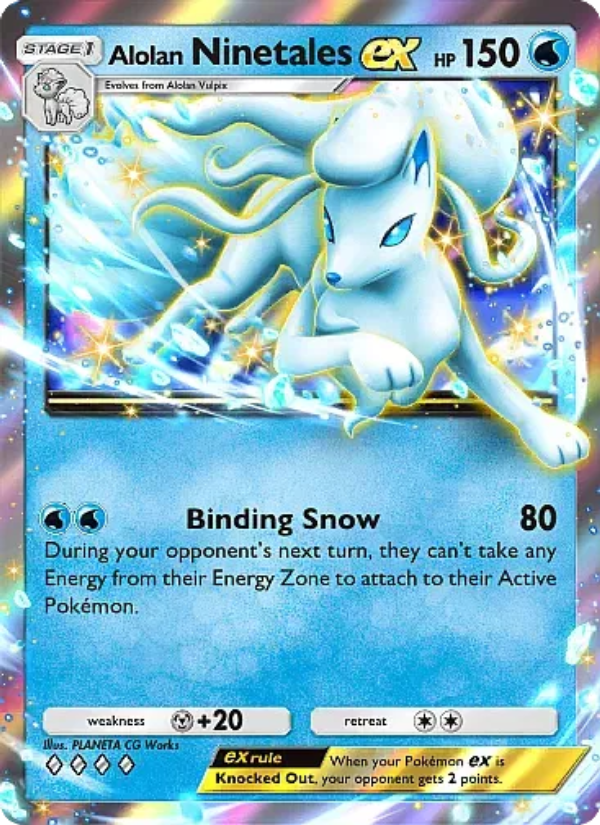 Alolan Ninetales ex - Pokémon TCG Card