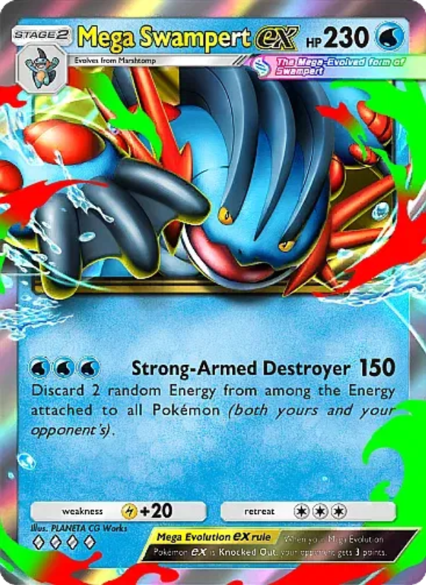 Mega Swampert ex - Pokémon TCG Card
