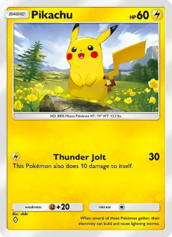 Pikachu - pokemon TCG Card